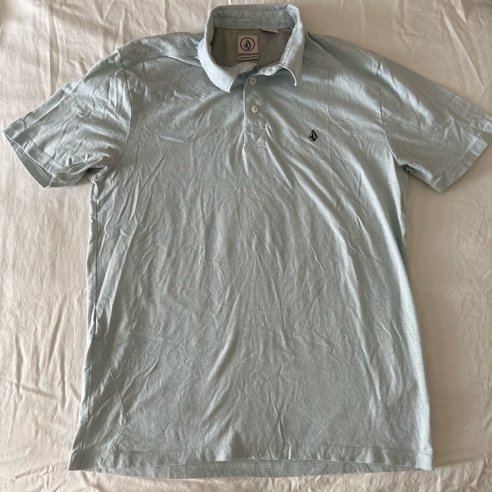 Stylish Men's Small Collared Shirt - Light Blue, Lightly Used and Stain-Free